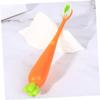 FOMIYES 4 Pcs Carrot Toothbrush Soft Bristle Kids Toothbrushes Ergonomic Handle Cartoon Design Teeth Cleaning Tools Daily Use TPR Travel view 4