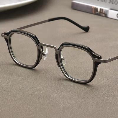 LTSRLL Round Reading Glasses Anti Eye Strain Eyewear Retro Computer Readers Blue Light Blocking Flat Light Mirror (Color : Black-gray, Size : +350)