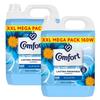 Comfort Blue Skies Fabric Conditioner XXL Mega Pack Fabric Softener Washing Liquid, Lasting Freshness and Softness with Stay Fresh Technology for 100 Days, 2 Packs of 160 Washes 4.8L view 1