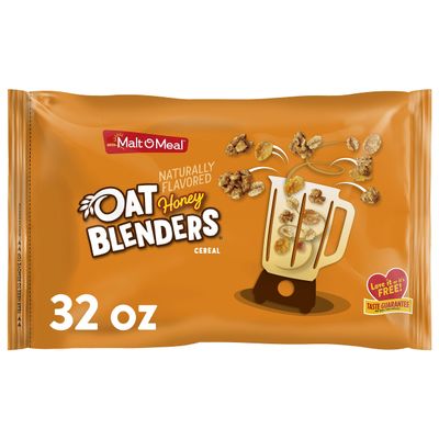 Malt-O-Meal Honey and Oat Blenders Kids Breakfast Cereal, Family Size, Bulk Pack, Cereal, 32oz - Pack of 1
