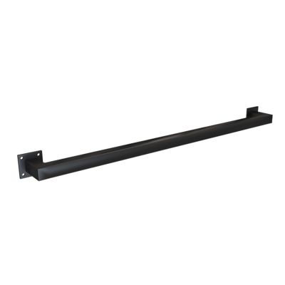 Handrail for Stairs Indoor Outdoor Grab Rail Elderly Black Indoor Staircase Handrails, Wall Modern Anti-Slip Auxiliary Grab Bar, Heavy Duty Square Pipe Handrail, 50/60/80/90/100/120/130/140cm Long ( S