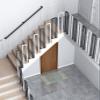 Handrail for Stairs Indoor Outdoor Grab Rail Elderly Black Indoor Staircase Handrails, Wall Modern Anti-Slip Auxiliary Grab Bar, Heavy Duty Square Pipe Handrail, 50/60/80/90/100/120/130/140cm Long ( S view 3