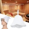 Shower Sauna Hat, Relaxing Sauna Hat, Water-Absorbent, Wearable for Men (White) view 4