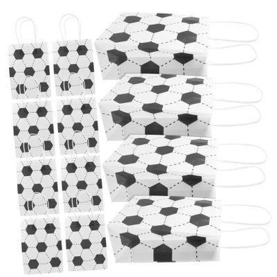 Alipis 12pcs Football Paper Bag Sports Ball Snack Bags Boys and Girls Party Handles for Presents Packing Paper for Party Favors