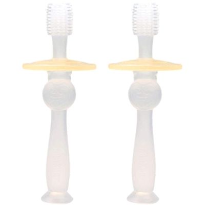 ZUMAHA Unique Kids Toothbrush, Toddler Toothbrush Ages 6-24 Months, 360 100% Food Grade Soft Silicone Manual Toothbrush