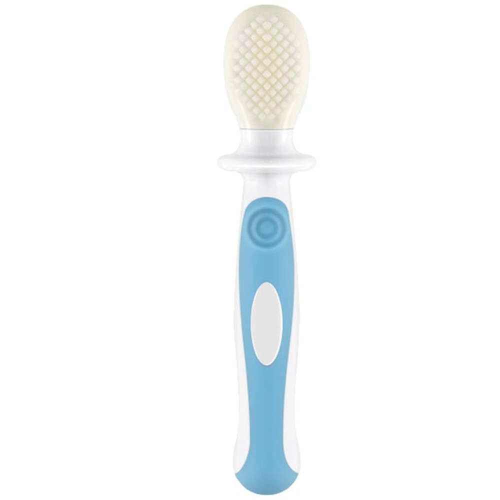 ZUMAHA Food Grade Silicone Soft Kids Toothbrush, Infant Training Toothbrush, Cute Manual Toothbrush Ages 1-3