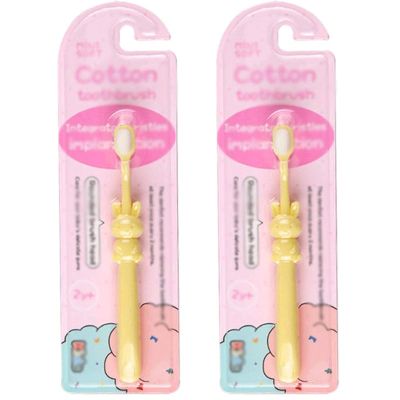 ZUMAHA Extra Soft Kids Toothbrush, Manual Toothbrush with Fun Animal Designs, Portable Pack of 2 Toddler Toothbrush Ages 2-6