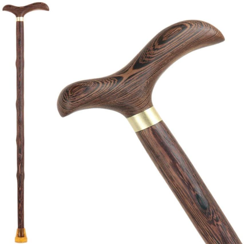 Wooden Walking Stick Solid Cane Wood, Solid Wooden, Disabled&Elderly Lightweight Non Slip Solid Walking Stick, Hiking Sticks/Walking Poles for, Mobility Aid, Chicken Wing Wood
