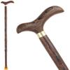 Wooden Walking Stick Solid Cane Wood, Solid Wooden, Disabled&Elderly Lightweight Non Slip Solid Walking Stick, Hiking Sticks/Walking Poles for, Mobility Aid, Chicken Wing Wood view 1