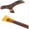 Wooden Walking Stick Solid Cane Wood, Solid Wooden, Disabled&Elderly Lightweight Non Slip Solid Walking Stick, Hiking Sticks/Walking Poles for, Mobility Aid, Chicken Wing Wood view 2