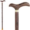 Wooden Walking Stick Solid Cane Wood, Solid Wooden, Disabled&Elderly Lightweight Non Slip Solid Walking Stick, Hiking Sticks/Walking Poles for, Mobility Aid, Chicken Wing Wood view 3