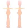 ZUMAHA Unique Kids Toothbrush, Toddler Toothbrush Ages 6-24 Months, 360 100% Food Grade Soft Silicone Manual Toothbrush view 1