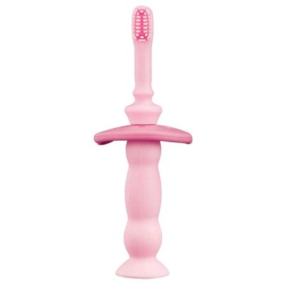 ZUMAHA Pink Kids Toothbrushes, Soft Silicone Manual Toothbrush for Protect Sensitive Gums, Cute Toddler Toothbrush Ages 1-3