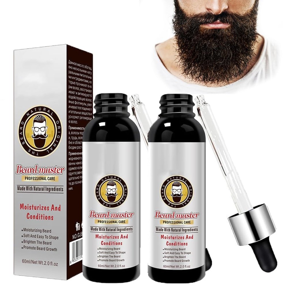 Beardmax Organic Oil Growers All Natural Beard Oil Beard Oil Beard Growth Serum Beard Oil Promotes Men's Facial Hair Growth