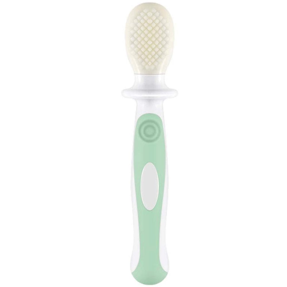 ZUMAHA Food Grade Silicone Soft Kids Toothbrush, Infant Training Toothbrush, Cute Manual Toothbrush Ages 1-3