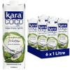 Kara Pure Coconut Water 6 x 1-Litre, Replenishing Refreshment for Natural Hydration, Coconut Taste, Packed With Electrolytes, Gluten Free, Full Of Vitamin C view 1