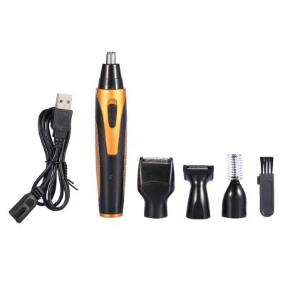 TOUISEDGI Ear and Nose Hair Trimmer for Men, 4 in 1 USB Rechargeable Men Nose Ear Temple Hair Trimmer Electric Beard Eyebrow Clipper Shaving Kit