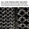 ERGONOW Cast Iron Chainmail Scrubber - Fine Ring - 316 Stainless Steel Skillet Cleaner - Built-in Silicone with Welded Rings - for Cookware, Cast Iron Pots, BBQ and Plates (Standard 2 in 1) view 3
