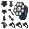 Electric Razor for Men, 6 in 1 Men's Electric Shaver Floating 9 Heads USB Rechargeable Waterproof Razor Nose Hair Trimmer Bald Head Shaver Machine view 1