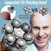 Electric Razor for Men, 5 in 1 7D Rechargeable Bald Head Shavers Kit for Men USB LED Display Electric Razor Heads Beard Ear Nose Hair Facial Trimmer view 4