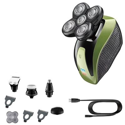 JQUAL Electric Razor for Men, 5 In 1 Grooming Kit Electric Shaver For Men Wet & Dry Bald Head Shaving Machine For Men Beard Trimmer Electric Razor Rechargeable