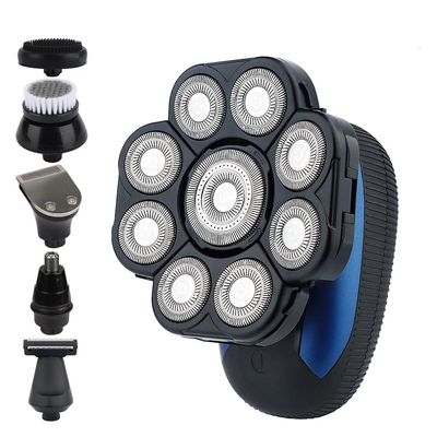JQUAL Electric Razor for Men, 6 In 1 Floating Head Shaver For Bald Men Waterproof Electric Razor For Men With Nose Hair Trimmer Wet/Dry Grooming Shaving Machines