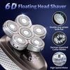 JQUAL Electric Razor for Men, 6 In 1 Smart Sensor Switch Shaver For Men Rechargeable Bald Head Hair Trimmer Floating Heads Beard Electric Razor LCD Display view 3