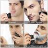 JQUAL Electric Razor for Men, Multi-function Razor Men's Rechargeable Beard Hair Trimmer Razor Facial Wet Dry Bald Head Shaving view 2