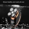 JQUAL Electric Razor for Men, Multi-function Razor Men's Rechargeable Beard Hair Trimmer Razor Facial Wet Dry Bald Head Shaving view 3