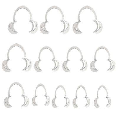 Dental Cheek Retractor, 12 Pack C-Shape Autoclavable Mouth Opener for Teeth Whitening, 3 Sizes Clear Lip Cheek Retractor for Dentist, Oral Care, Party, Mouthguard, Speak Out, Challenge Game