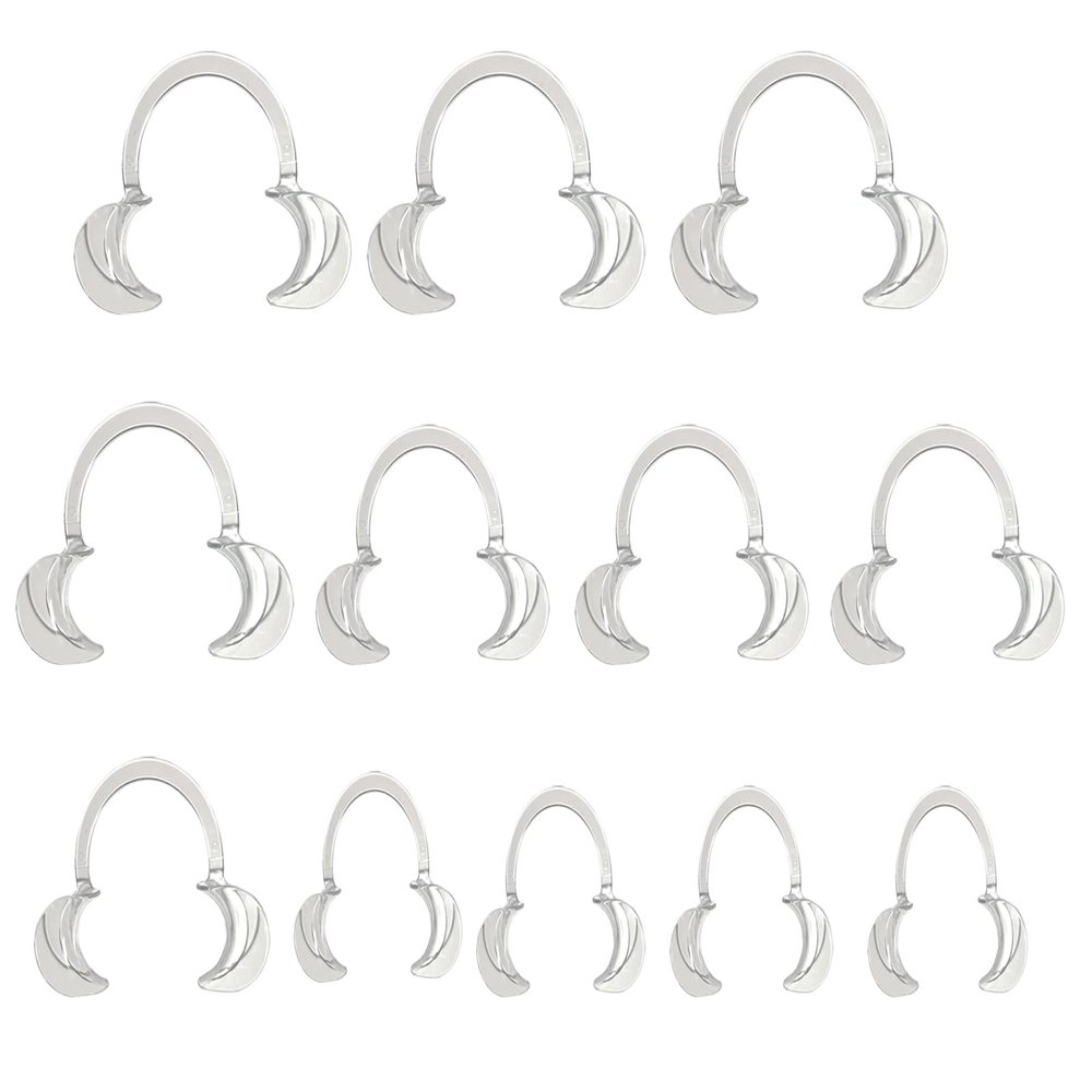 Dental Cheek Retractor, 12 Pack C-Shape Autoclavable Mouth Opener for Teeth Whitening, 3 Sizes Clear Lip Cheek Retractor for Dentist, Oral Care, Party, Mouthguard, Speak Out, Challenge Game