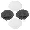 Cabilock 4pcs Self Draining Soap Dish Shell Soap Holder for Bathroom Kitchen Grey White Drainage and Sponges view 1