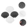 Cabilock 4pcs Self Draining Soap Dish Shell Soap Holder for Bathroom Kitchen Grey White Drainage and Sponges view 3