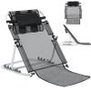TEmkIn Adjustable Bed Backrest, Beach Chair Reading Bed Rest, Lifting Stretchable Backrest Portable Folding Sit-Up Back Rest, 5-gears, Includes Head Pillow, Load Bearing 150kg view 1
