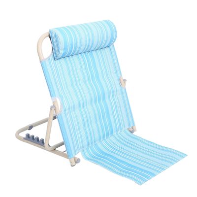 Adjustable Padded Foldable Reclining Support Angle Adjustable Beach Travel Back Rest Fabric Bed Back Rest for Orthopedic Neck, Head and Lumbar Support for Bed