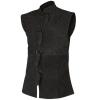 Gefomuofe Men's Gothic Steampunk Lapel Vest Retro Cotton V-Neck Plain Elegant Vests Business Party Vest Vintage Stand-Up Collar Plain Button Down Vest Suit Vest, T Black, XL view 2