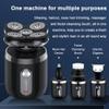Electric Razor for Men, 4D Men's Rechargeable Bald Head 5 in 1 Electric Shaver 5 Floating Heads Beard Nose Ear Hair Trimmer Razor Clipper Facial Brush view 4