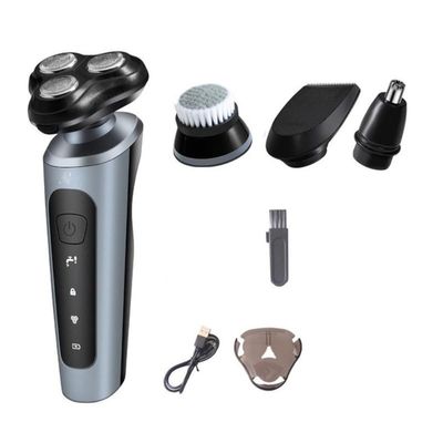 JQUAL Electric Razor for Men, Electric Face Shaver For Men Washable Rechargeable Shaving Beard Machine (Color : Silver gray)
