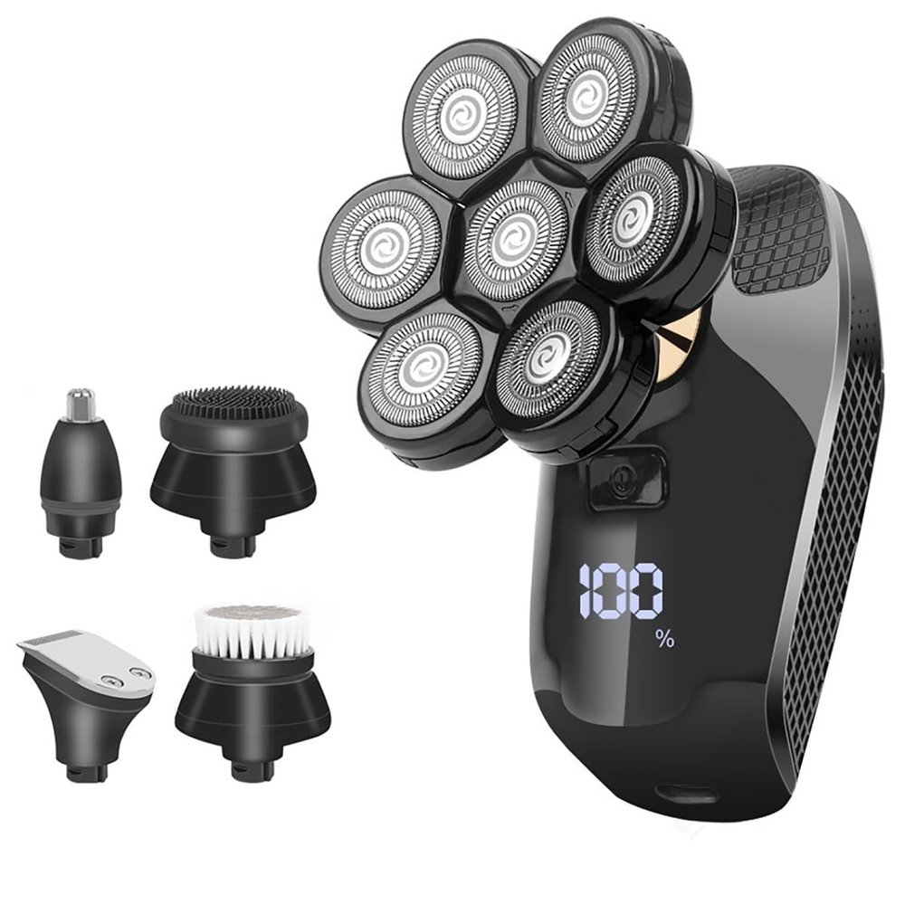 Electric Razor for Men, 5 in 1 Shaver for Men Electric Shaver Powerful Bald Head Shaver Beard Shaving Machine for Men