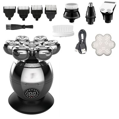 JQUAL Electric Razor for Men, 5in1 Grooming Electric Shaver Kit Wet Dry For Men Beard Hair Trimmer Electric Razor Rechargeable Bald Head Shaving Machine