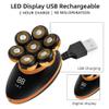 JQUAL Electric Razor for Men, Men 7D Floating Men Electric Shaver Wet Dry Beard Hair Trimmer Electric Razor Rechargeable Bald Head Shaving Machine LCD Display (Color : Golden-Pro) view 3