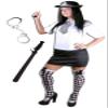7 Piece Ladies Sexy Police Officer Costume Policewomen Role Cop Dress Outfit Naughty Uniform Fancy Dress for Women (UK 10-12) view 1