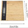 Bamboo Panel Electronic Scale Wooden Food Measurements Tools Rectangular Shape Designed Weight Flour Scale Digital Scale with LED Display view 2