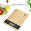 Bamboo Panel Electronic Scale Wooden Food Measurements Tools Rectangular Shape Designed Weight Flour Scale Digital Scale with LED Display view 4