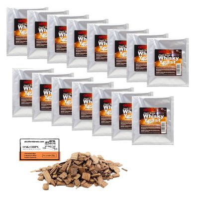 15 x Turbo Yeast - Single Strain Whisky Yeast with Amyloglucosidase 23g, Yeast for Fermentation, Vodka Yeast, Mash Yeast, Rapid Yeast