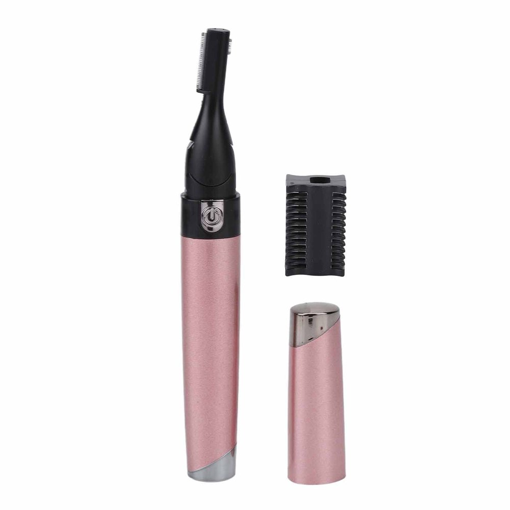 Electric Eyebrow Trimmer, Painless Portable Eyebrow Shaper Trimmer Kit for Women Men, Waterproof Pen Shape Flexible Shaving Facial Hair Remover for Home Travel Use(pink)