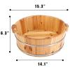1 Pc Wooden Foot Basin, Wooden Foot Baths Spa, Solid Wood Foot Tub, Soaking Basin Spa TubFatigue Relieving Foot Bath BucketFoot Tub for Soaking Feet Barrels Household view 2