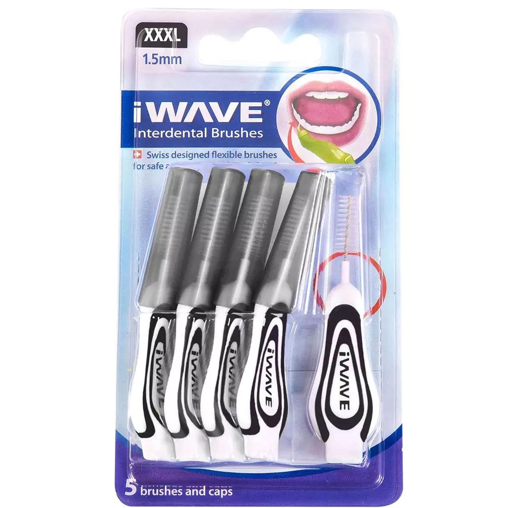 iwave 5 Interdental Brushes - 1.5mm Black - Pack of 1