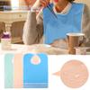 Waterproof Adult Bib with Crumb Catcher - Adjustable Mealtime Apron for Elderly Men and Women, Easy to Clean view 3