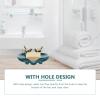 SOLUSTRE Elegant Ceramic Soap Holder Creative Draining Soap Stand Bathroom Accessory for Bathroom view 3